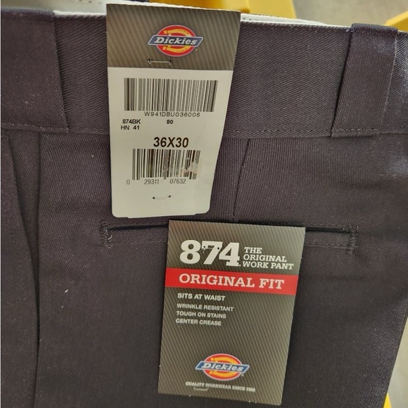 🖤👖🖤 Dickies Men's Original 874® Work Pants - Black - Size 36x30 - Picture 2 of 12